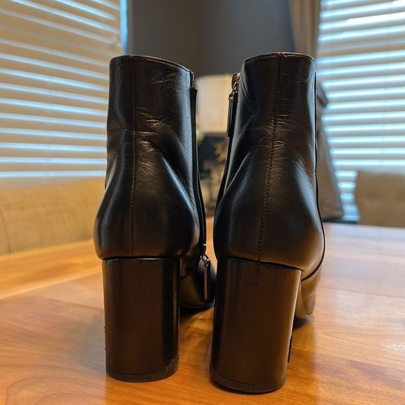 YSL Saint Laurent boot size 40 1/2 black leather - Picture 9 of 16